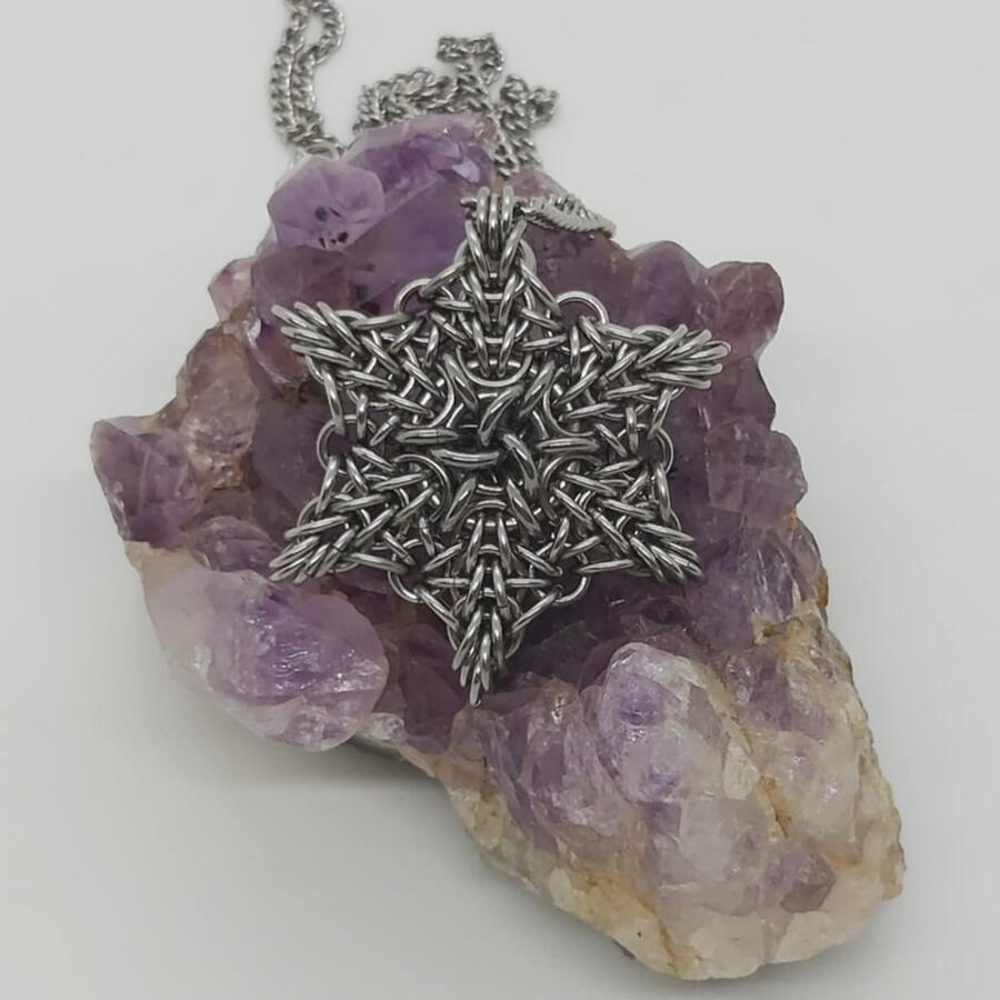 Odin's Stjerne - made with stainless steel rings.