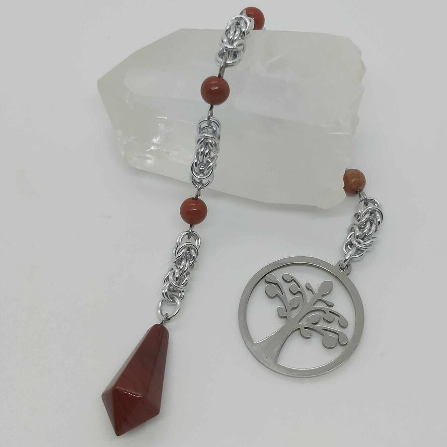 Pendulum, red jasper