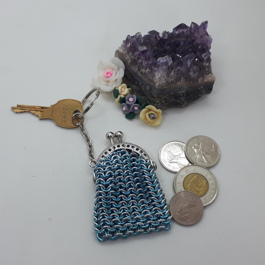 Chainmaille coin/mini dice purse